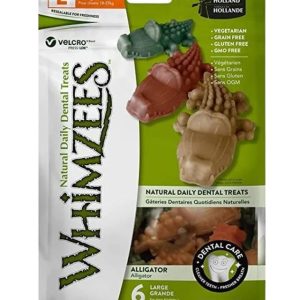 Whimzees Alligator Dog Treat Natural Dental Treats Large - 6pcs - 8718627750711