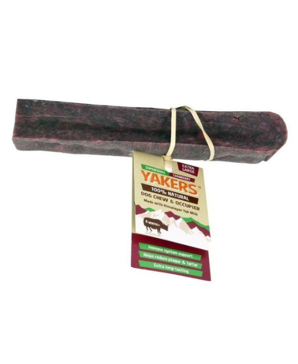 Yakers Himalayan Yak Milk Dog Chew Cranberry - Extra Large - 5025716019424