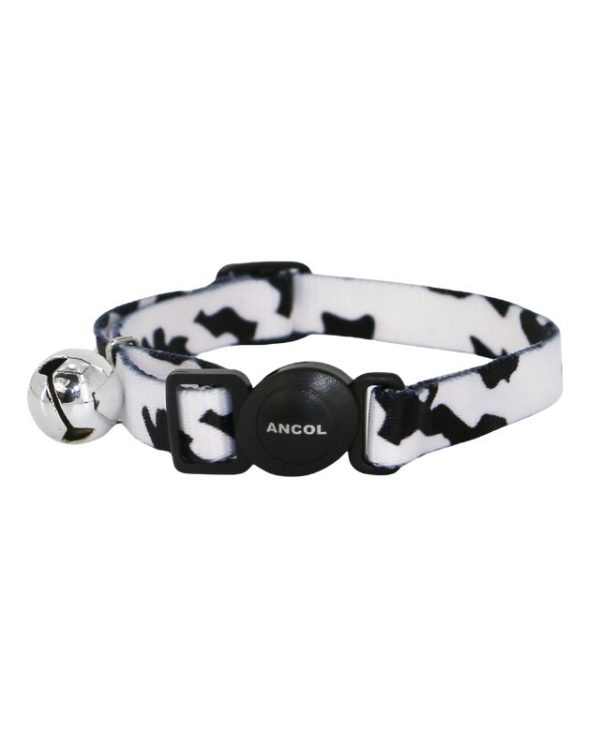 ANCOL Cammo Safety Cat Collar Black/White