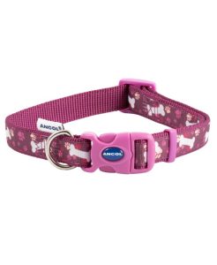 ANCOL Fashion Collar Purple Bone Adjustable 20-30cm Size 1-2