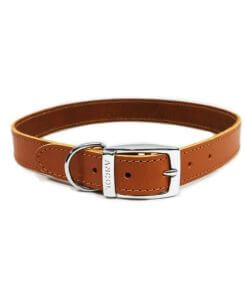 Ancol Heritage Leather Collar Tan 45-54cm - Size 6- 5016646010063