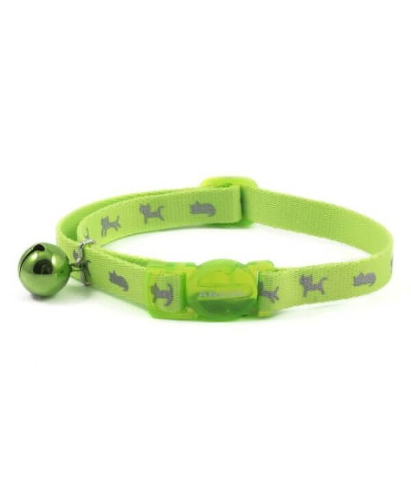 Ancol High Vis Cat Collar Green- 5016646670731