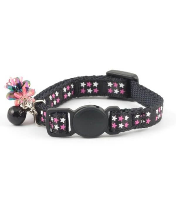 Ancol Kitten Safety Star Luxury Collar Black - 5016646673114