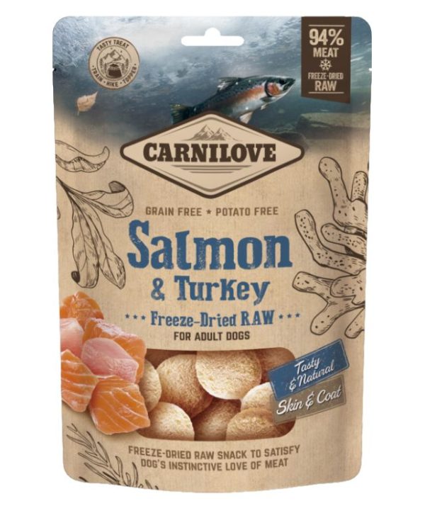 Carnilove Freeze Dried Raw Dog Treats Salmon & Turkey - 60g