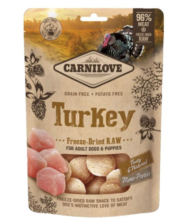 Carnilove Freeze Dried Raw Dog Treats Turkey- 60g