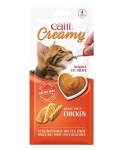 Catit Creamy Chicken Lickable Treats -4 pack