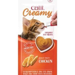 Catit Creamy Chicken Lickable Treats -4 pack