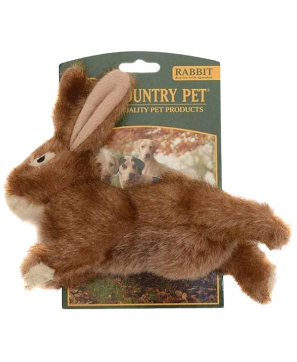 Country Pet Plush Toy With Squeeker Rabbit - Large