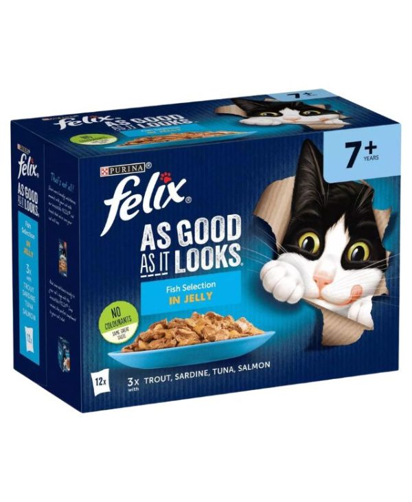 Felix As Good As It Looks Mixed Fish In Jelly, 7+ Years - 12 Pack