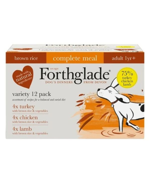 Forthglade Complete, Chicken, Lamb & Turkey Wet Dog Food Trays - 395g