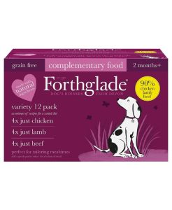 Forthglade Just Chicken, Lamb & Beef Variety Wet Dog Food Trays - 12 x 395g