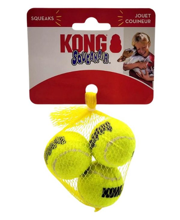 KONG Air Squeaker Tennis Ball Extra Small - 3 Pack