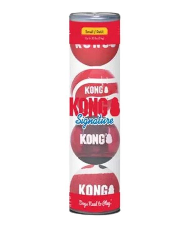 KONG Signature Ball Dog Toy Assorted Small - 4 Pack