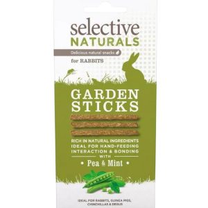 Selective Naturals Garden Sticks Treats for Rabbits with Pea and Mint - 60g