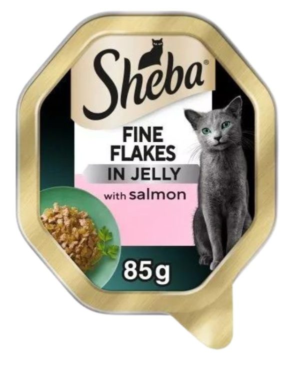 Sheba Fine Flakes Salmon in Jelly Trays - 85g