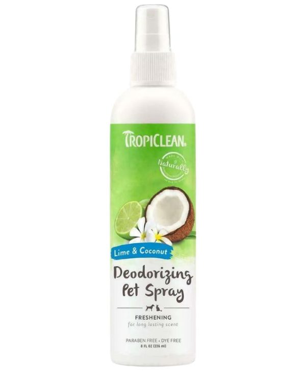 TropiClean Lime & Coconut Deodorising Spray for Pets - 236ml