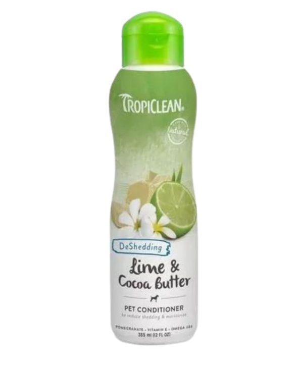 TropiClean Lime and Cocoa Butter De-Shedding Conditioner - 355ml