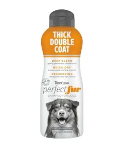 TropiClean Thick Double Coat, Deep Clean, Quick Dry & Deshedding Dog Shampoo - 473ml