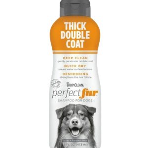 TropiClean Thick Double Coat, Deep Clean, Quick Dry & Deshedding Dog Shampoo - 473ml