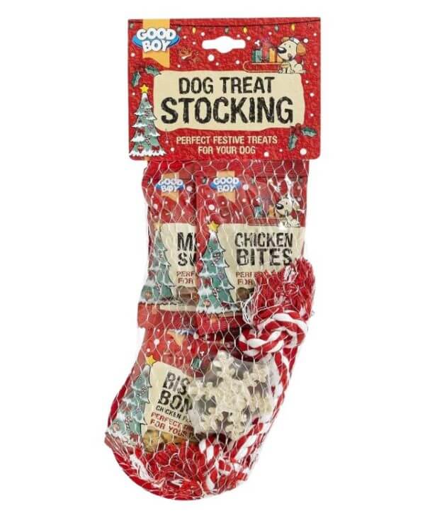 Good Boy Dog Treat Christmas Stocking