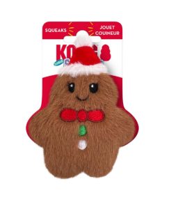 KONG Christmas Snuzzles Mini Gingerbread Dog Chew Toy - XS