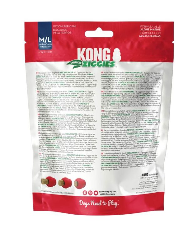 Kong Enhanced Ziggies Dog Treats Medium/Large - 227g