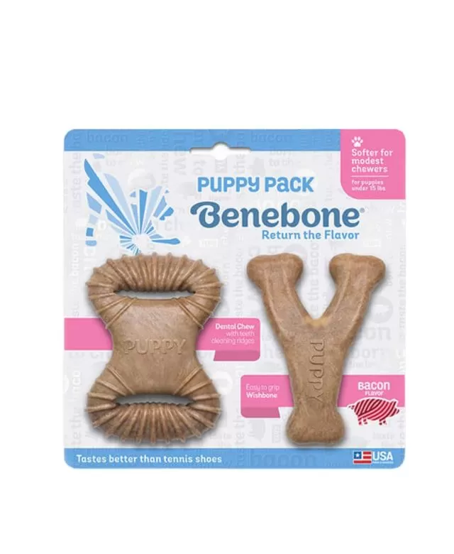 Benebone Tiny Puppy 2 Pack – Dental Chew/Wishbone