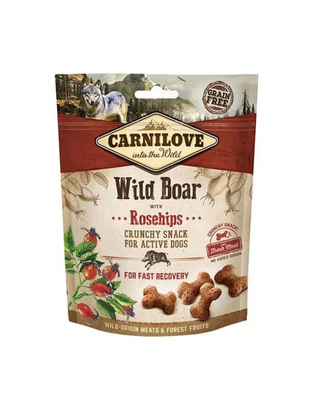 Carnilove Crunchy Treats WildBoar/Rosehip For Active Dogs 200g