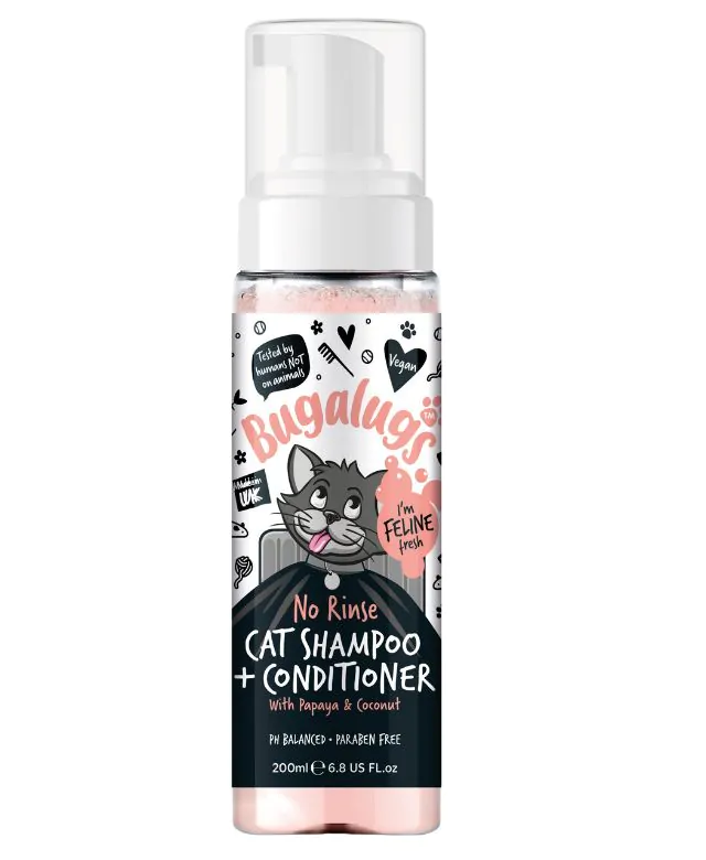 Bugalugs No Rinse Cat Shampoo and Conditioner 200ml